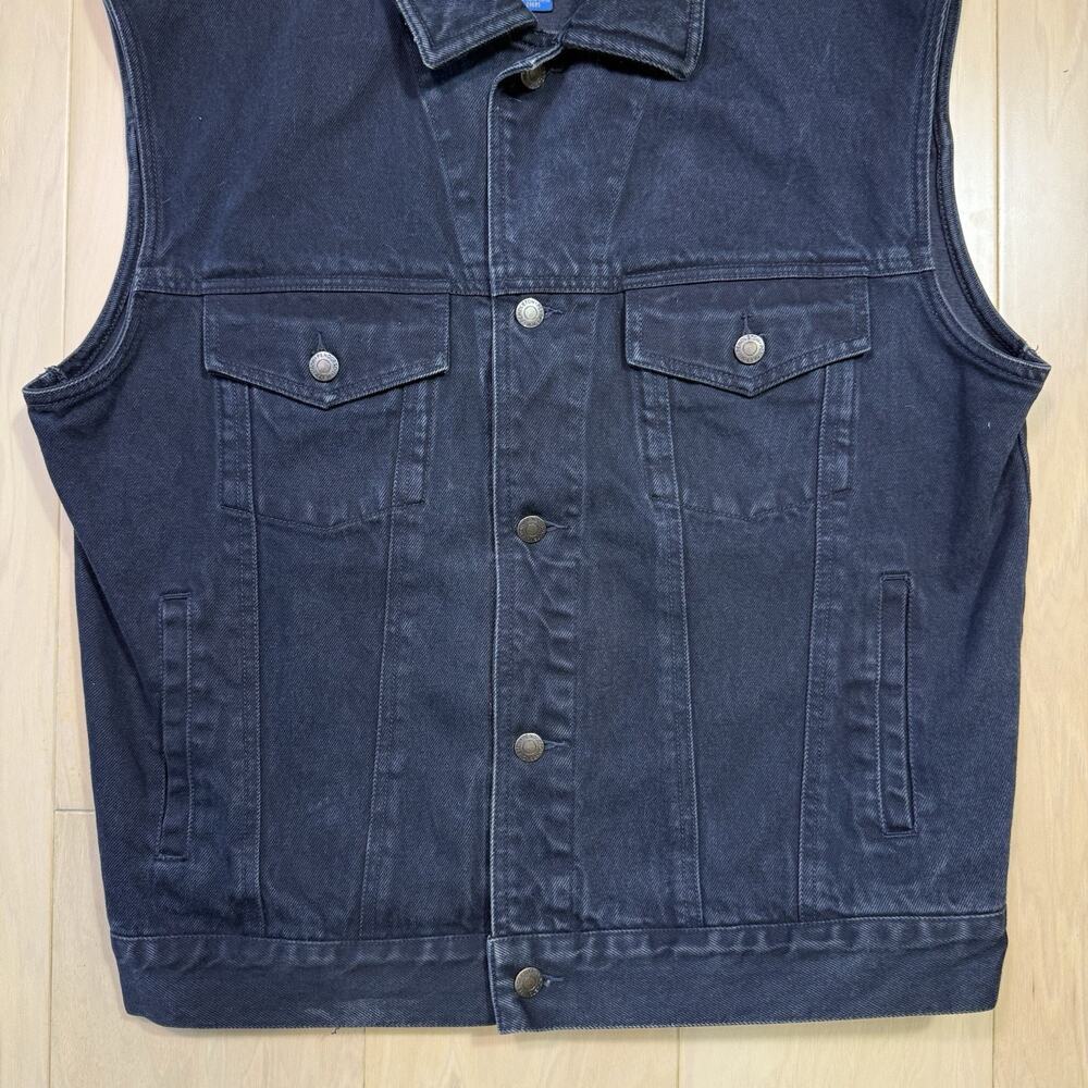 Vintage Pendleton Denim Western Vest Medium Black Southwestern Blanket Western - Picture 5 of 9
